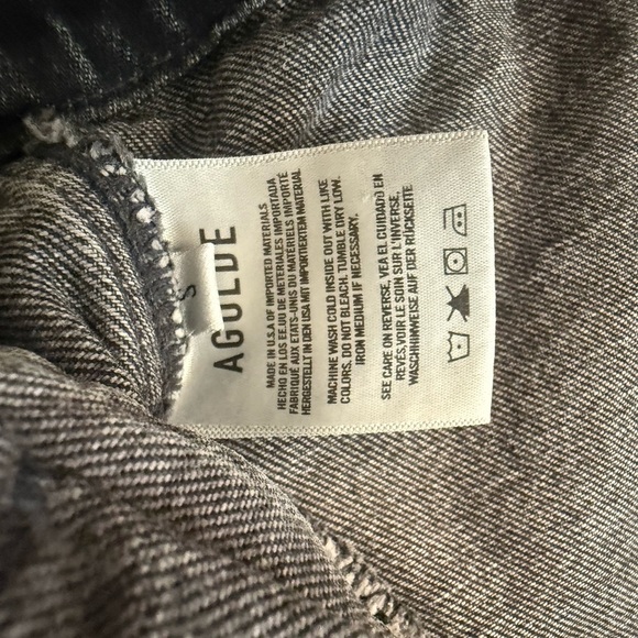 Agolde oversized S Charcoal Cropped Jean Jacket mint as new as possible cond - Picture 16 of 16
